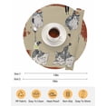 thumbnail image 6 of 15 Inch Round Placemats Set of 4, Cute Cat Non Slip Heat Insulation PP Table Mats, Burnt Orange Beige Vintage Animal Washable Place Mats for Kitchen Dining Party Table Decor, 6 of 7