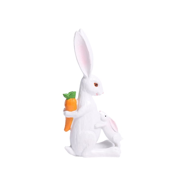 Decoraciones de Pascua para el Conejo Del Hogar con el Ornamento de la Resina de Zanahoria 14.7x6x4.3cm / 5.7x2.3x1.6In para la Decoración Del Escritorio de la Fiesta Decoraciones de Conejo de Pascua