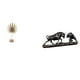 thumbnail image 1 of Escultura de hoja de metal, estatua de hoja de metal, figura de animal, estatua de escritorio, adornos de lucha, material adecuado para la decoración, 1 of 8