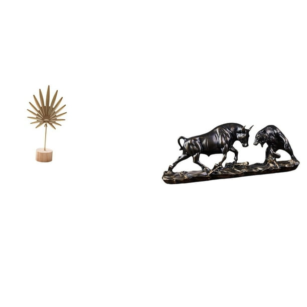 Escultura de hoja de metal, estatua de hoja de metal, figura de animal, estatua de escritorio, adornos de lucha, material adecuado para la decoración