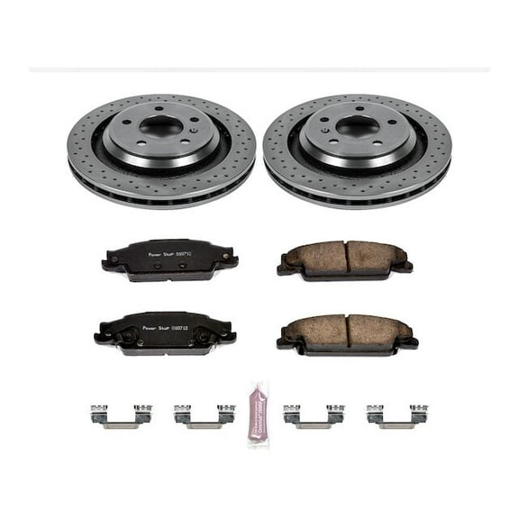 Rear Brake Pad and Rotor Kit - Compatible with 2005 - 2008 Pontiac Grand Prix GXP 2006 2007