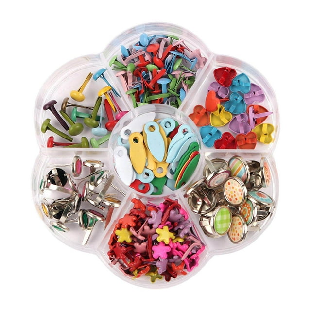 pitrice Mini Brindilles Métalliques pour Fabrication de Cartes Rivets Lisses Attache Papier 200 Pcs