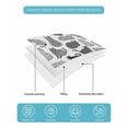 thumbnail image 5 of Quilts Twin Size Bedding Set, Black White Cat Lightweight Quilted Comforter, Modern Striped Geometric Abstract Soft Reversible Bedspread Coverlet with Pillow Covers for All Season, 68" x 86", 5 of 7