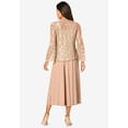 thumbnail image 2 of Roaman's Women's Plus Size Glitter & Lace Jacket Dress Set, 2 of 4