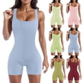 thumbnail image 4 of Cathalem Womens Rompers Wide Leg Jumpsuits Bodysuits Summer Outfits,Light Blue M, 4 of 5