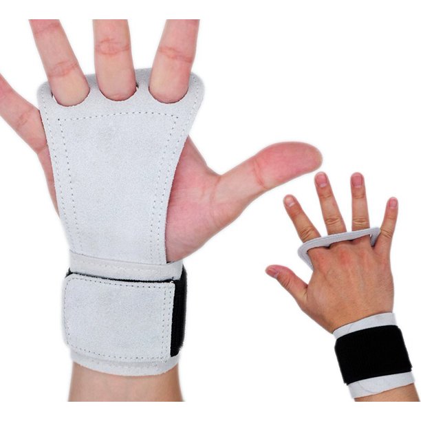 Empuñaduras de cuero de vaca para levantamiento de pesas, guantes de gimnasio para entrenamiento, protección de palma para mancuernas, mancuernas, Crossfit Fivean Guantes deportivos