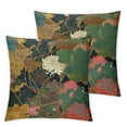 thumbnail image 2 of Acheng Flower Japanese Painting Throw Pillow Cover Couch Set of 2 Pillow Case Square Outdoor Pillow Sofa Bed Pillowcase Decorative White, 2 of 6