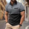 thumbnail image 2 of Sopiago Polo Tshirts for Men Casual Short Sleeve Golf Polo Shirts Print Performance Shirt Grey,XXXL, 2 of 4