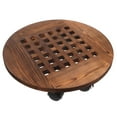 thumbnail image 3 of Miangastore Support pour Plantes avec Roues, Chariot Roulant pour Plantes en Bois, Pots de Fleurs, Base de Jardinière Ronde, Rouleau pour Plantes, Support de Jardinière Mobile, 3 of 8