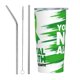 thumbnail image 1 of En mayo usamos verde Mes de concientización sobre la salud mental Taza de viaje de café de acero inoxidable con aislamiento de 20 oz con pajita Taza térmica portátil Juego de tres piezas con pajita, 1 of 7