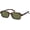 Tortoise + Dark Green, variant on Retro Rectangular Sunglasses, UV400 Protection, Tortoise Shell Frame, Green Lens