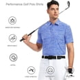 thumbnail image 3 of Camisa de golf Vando para hombre, polo informal de manga corta de secado rápido y absorbente de humedad para hombre, 3 of 5