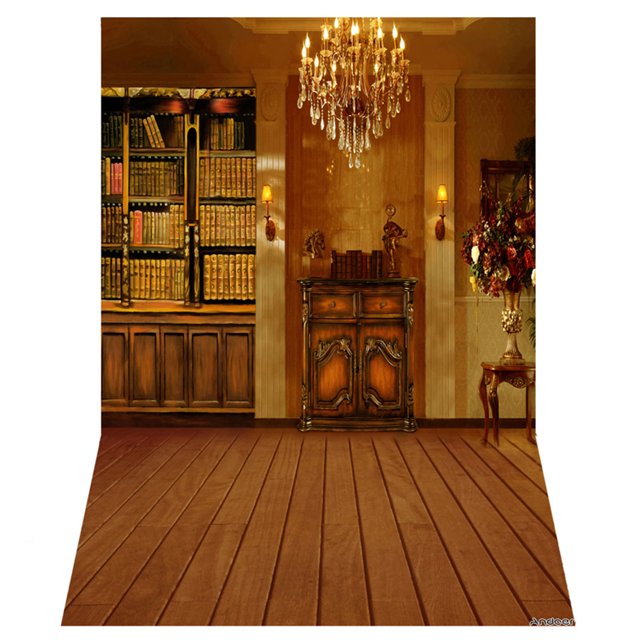 Andoer 1.5 * 2.1m / 5 * 7ft Estantería Fotografía Fondo Librería Madera Suelo Telón de fondo Photo S Andoer Fondo