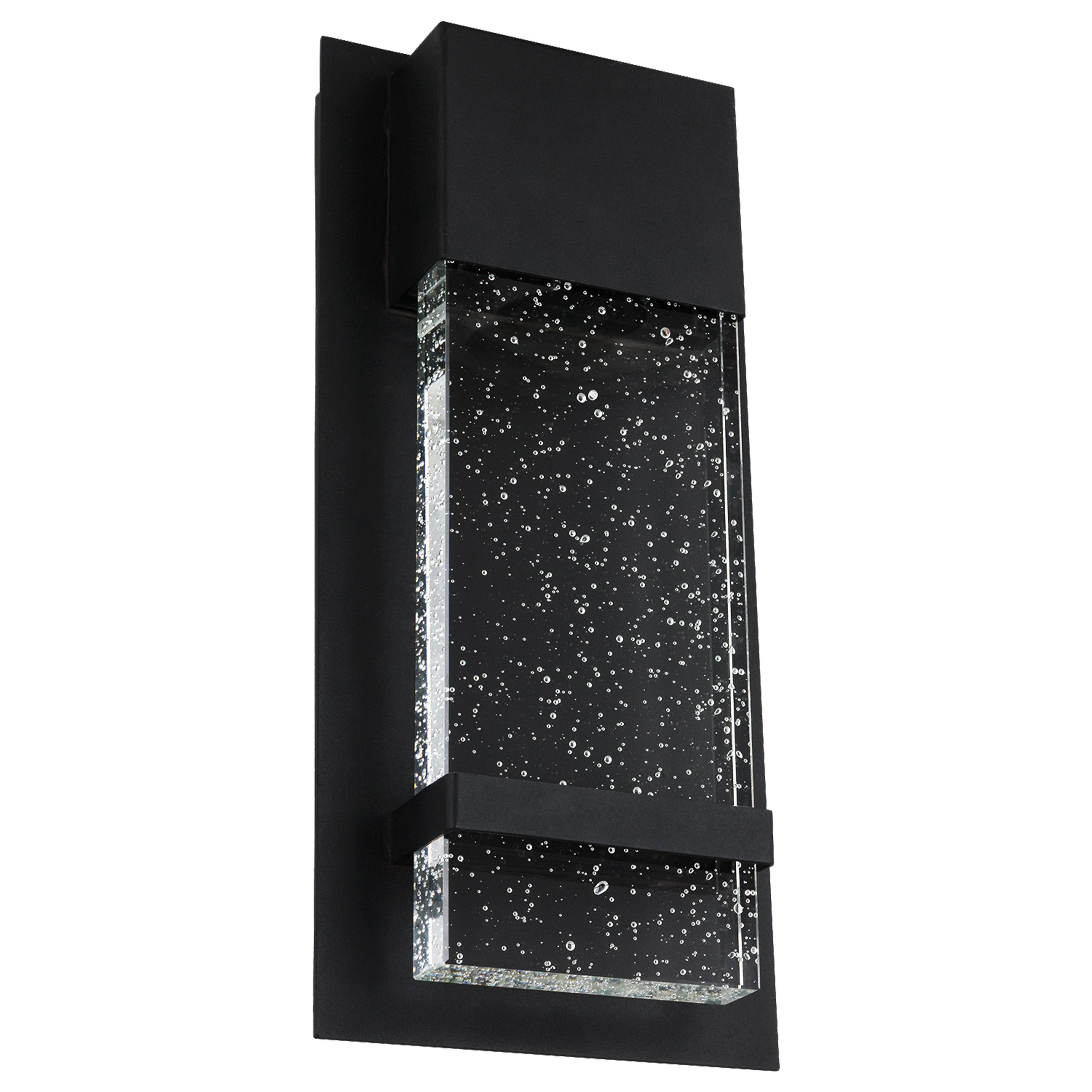 Sunlite 6.5-Inch LED Outdoor Raindrop Wall Sconce Light Fixture, 12 Watts (60W=), 600 Lumens, Color Selectable 30K/40K/50K, Dimmable, 120V, ETL Listed, Black, For Patios, Garage & Entryway Use