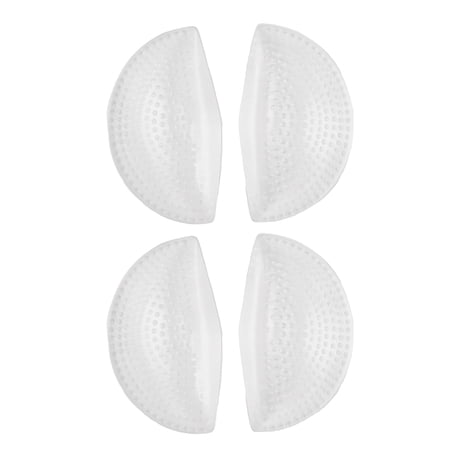 Unique Bargains 2 Pair Arch Support Inserts Texture Fan-shaped Foot Arch Supports 3.54"x1.97"x0.59" Clear