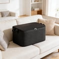 thumbnail image 5 of Bolsa de cuero encerado para acolchar, ideal para viajes y el hogar. Organizador grande y cómodo para mantas y ropa. Bolsa de equipaje duradera para el hogar, perfecta para guardar ropa de cama., 5 of 5