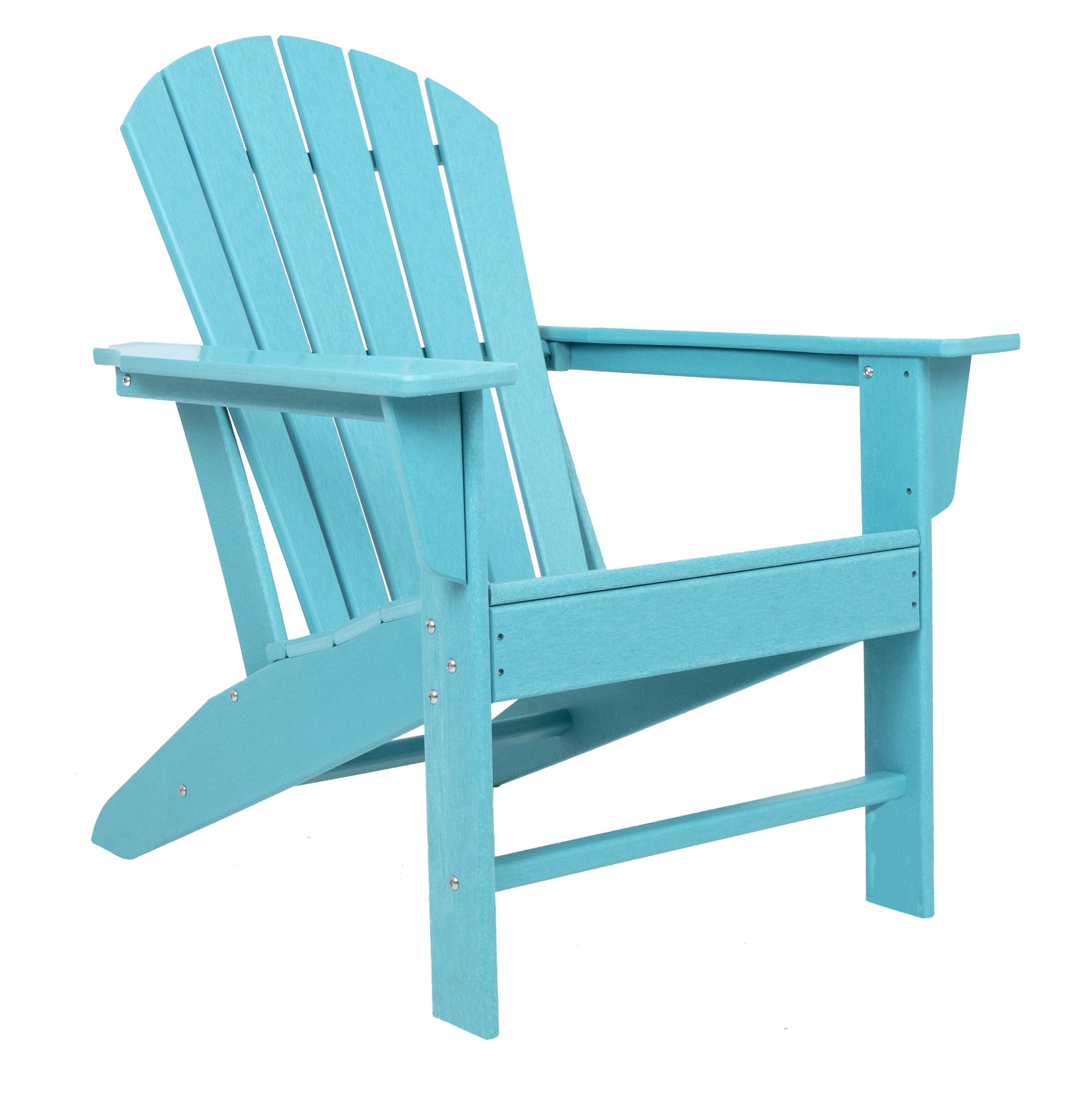 DecMode Indoor Outdoor Resin Adirondack Chair Blue