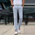 thumbnail image 5 of Summer ultra-Thin Men's Casual Pants Straight Linen Long Pants Korean Version of the Slim Youth Cotton and linen Men's Pants, 5 of 5