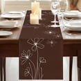 thumbnail image 3 of Table Runners 72 Inches Long Dress Scarves, Brown Farmhouse Kitchen/Dining Table Runner, Coffee Tablerunners, Spring Flora 16x72 Inch, 3 of 9