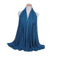 thumbnail image 4 of TureClos Pearl Chiffon Women Hijab Soft Bubble Wrap Head Scarf Monochrome Ethnic Scarf Shawl, 4 of 6