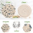 thumbnail image 4 of 6 Coil Coasters 3.94x3.94x0.24 Inch Water Coasters Drink Coasters with Cup Holders Absorbent Coasters Heat Resistant for Bar Protection Cool Cartoon Flowers, 4 of 7