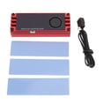 thumbnail image 2 of NVMe M.2 Heatsink, Aluminum SSD Cooler with Dual Thermal Silicone Pads for All M.2 Interface 22x80mm or Shorter SSDs, Heat Sink for M.2 SSD, 2 of 7