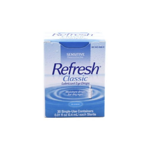 2 Pack Refresh Eye Drops Individual Dose 30 Single Use Containers