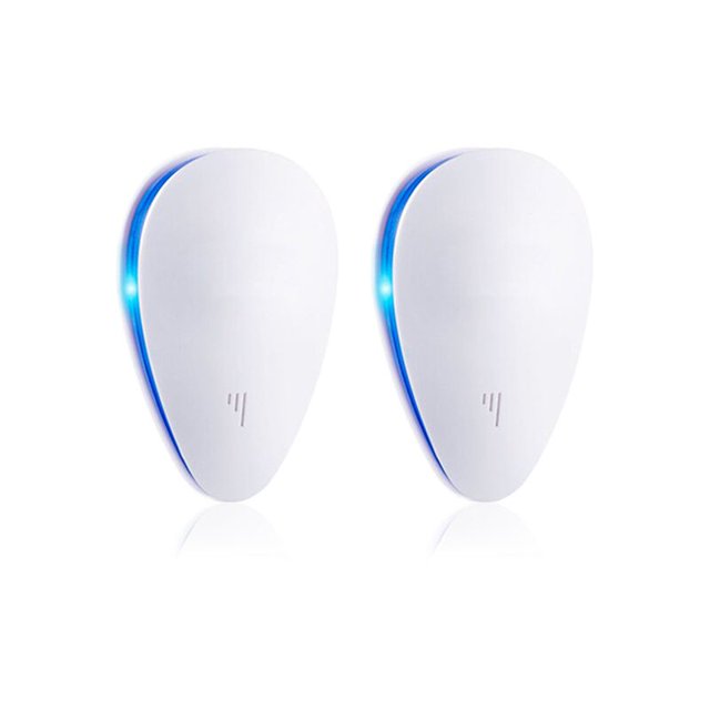 Paquete de 2 repelente ultrasónico de plagas, repelente electrónico de plagas, repelente ultrasónico de plagas, anti mosquitos, ratones, cucarachas, arañas, hormigas, pulgas, ratas