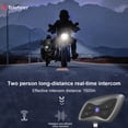 thumbnail image 2 of Teleheer T6 Plus Motorcycle Helmet Intercom 1500M Range BT5.1 Hands-free Interphone Full Duplex IP65 Waterproof Dustproof with Microphone, 2 of 9