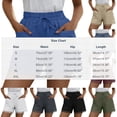 thumbnail image 2 of GUACER Casual Shorts for Women High Waisted Boho Drawstring Beach Shorts with Eyelet Cutout Hem & Big Pockets, 2 of 8