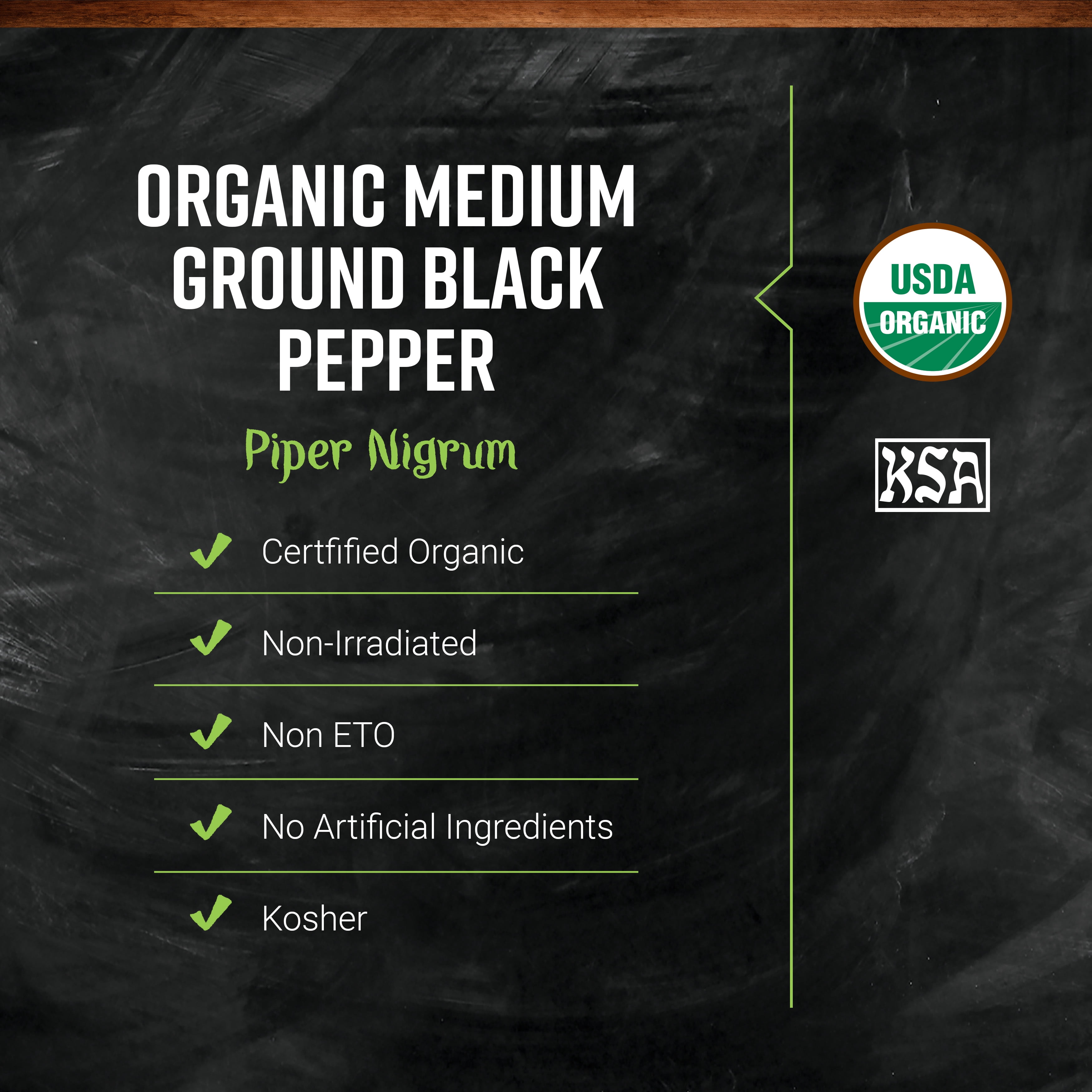 Frontier Co-op Certified Organic Medium Grind Black Pepper, 16 oz Bag