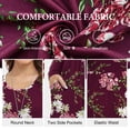 thumbnail image 5 of Asklazy Women's Long Sleeve Loose Plain Maxi Dresses Casual Long Dresses with Pockets,US Size,ZiWei Wine Red,2XL, 5 of 9