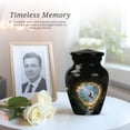 thumbnail image 6 of Sparrow Little Cremation Urns For Ashes Adult Female Mother, Small Urns For Human Ashes Keepsake For Man, Floral Miniature Urn For Mother And Father, Black Mini Urn For Burial In Ground, 3 Inch, 6 of 7