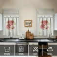 thumbnail image 2 of Kitchen Window Curtains over Sink Pioneer Small Window Treatment White Cafe Short Curtains for Bathroom Tier Drapes 27.5x36inch, 2 of 4