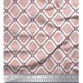 thumbnail image 1 of Soimoi Velvet Fabric Flamingo & Moroccan Damask Decor Fabric Printed Yard 58 Inch Wide, 1 of 3