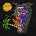 thumbnail image 2 of Funny Halloween Surfing Skeleton Crewneck T Shirts Boy Girl Teen Brisco Brands S, 2 of 6