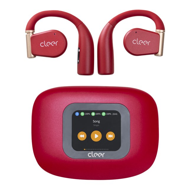 Audífonos Cleer ARC 3 Sport-Pro Open-Ear: Hi-Res, IPX7, 50h Batería, Estuche Smart UV Color Rojo