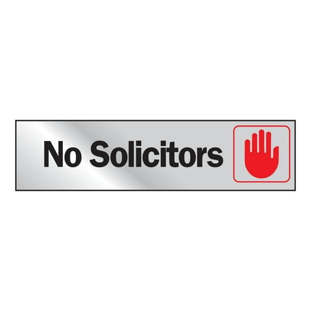 2" x 8" No Solicitors Sign - Walmart.com