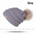 thumbnail image 5 of Fashion Women Ladies Winter Beanie Hat Warm Knitted With Small Crystals Large Pom Pom Hats, 5 of 6