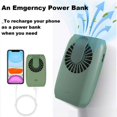 thumbnail image 4 of Ventilador portátil ajustable brillar USB recargable verde Electrónica, 4 of 5