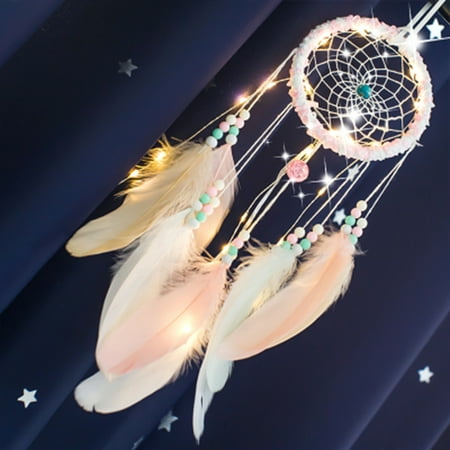 

Cotonie Handmade Dream Catcher Feathers Night Light Car Wall Hanging Room Home Decor
