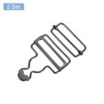 thumbnail image 3 of Unique Bargains Overall Buckles 2 Sets Retro Suspender Replacement Buckles 40mm, Gun-black, 3 of 6