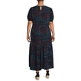 thumbnail image 3 of Terra and Sky Women's Plus Size Tiered Maxi Dress, 3 of 5