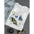 thumbnail image 3 of Floral Butterflies Art T-Shirt Women -Jennifer Paxton Parker Designs, Female Medium, 3 of 4