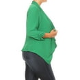 thumbnail image 2 of Women's Plus Size Draped Neck Open Front Cardigan Jacket, 2 of 4