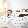 thumbnail image 3 of Manfei Leopard Print Bowknot Full Size Comforter Sets,Cute Polkadot Bedding Comforter Set,Polkadot Reversible,3-Piece,1 Comforter and 2 Pillowcases, 3 of 7