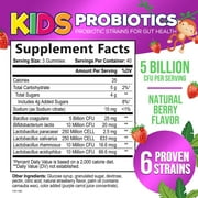 Kids Probiotic Gummies - Natural Immune Support & Digestive Health Supplement - Daily Chewable Probiotic for Children & Toddlers Ages 4+ Vegan, Gluten & Dairy Free - Berry Flavored - 120 Gummies