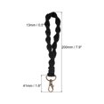 thumbnail image 2 of Unique Bargains Wrist Lanyard for Keys, Braided Twisted Keyring Hand Wrist Lanyards, Black, 2 of 5