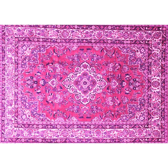 Ahgly Company Indoor Rectangle Persian Pink Traditional Area Rugs, 5' x 7'