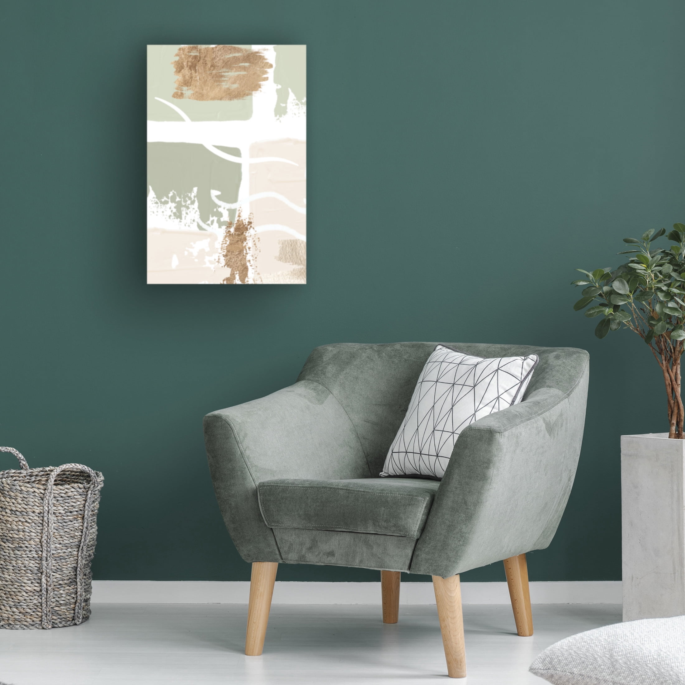 Trademark Fine Art Sally Ann Moss simply green1 Canvas Wall Art